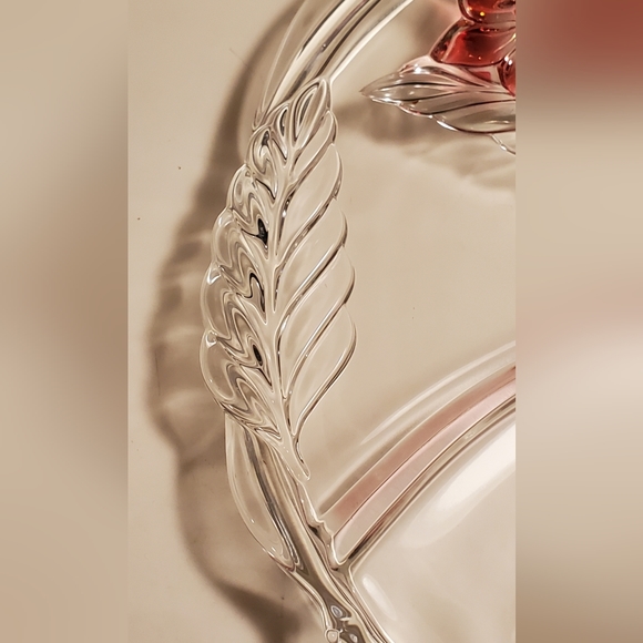 14" Colored Glass Cake Platter - Mikasa 'Satin Orchard' ca. 1994-1995 - Picture 6 of 8